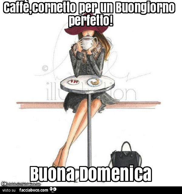 Caffè, cornetto per un buongiorno perfetto! Buona domenica