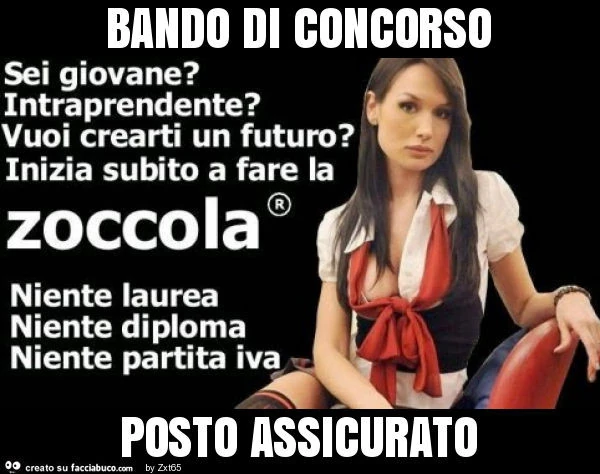 Bando di concorso posto assicurato