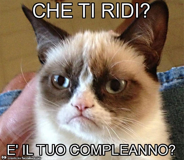 Che ti ridi? È Il tuo compleanno?
