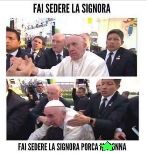 Fai sedere la signora porca