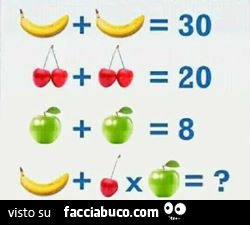 Banana più banana uguale 30