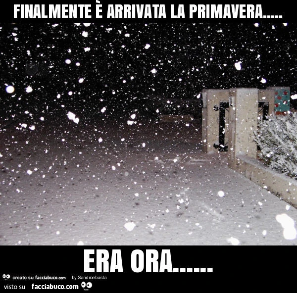 Finalmente è arrivata la primavera&hellip; era ora