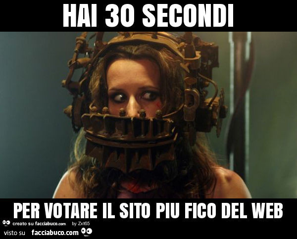 Hai 30 secondi per votare il sito piu fico del web