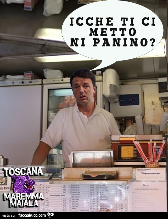 Renzi: icche ti ci metto ni panino?