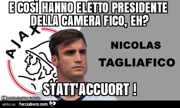 E così hanno eletto presidente della camera fico, eh? Statt'accuort