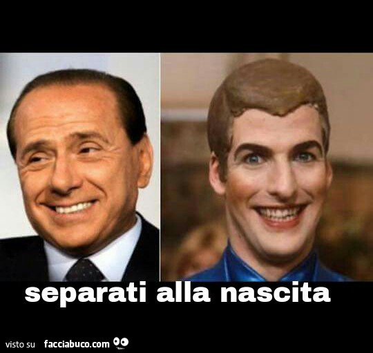 Berlusconi come il Robot Zed. Separati alla nascita