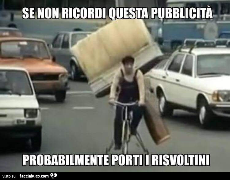 Se non ricordi questa pubblicità probabilmente porti i risvoltini