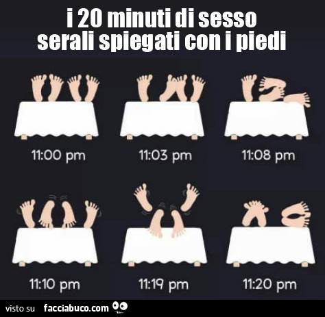 I 20 minuti di sesso serali spiegati con i diedi