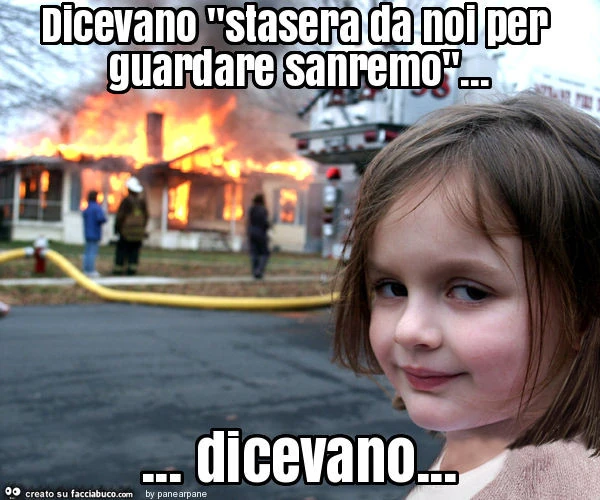 Dicevano "stasera da noi per guardare sanremo"&hellip; dicevano