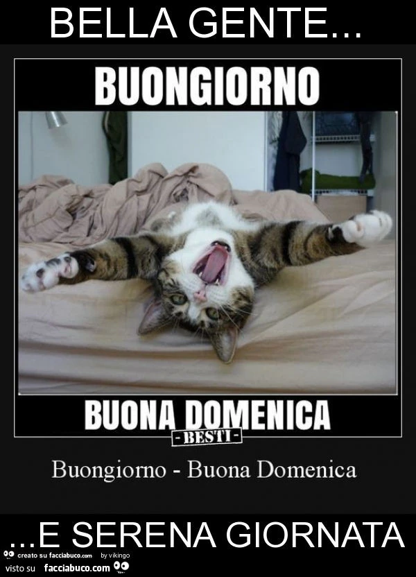 Bella gente&hellip; Buongiorno buona Domenica e serena giornata
