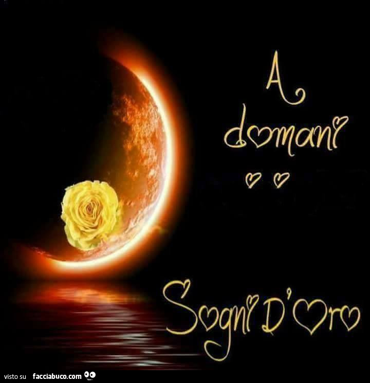 Buona Notte Sogni Doro A Domani
