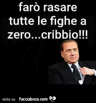 Farò rasare tutte le fighe a zero… cribbio