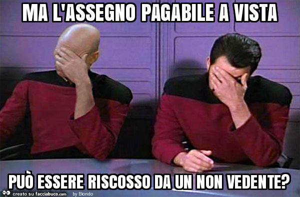 Ma l'assegno pagabile a vista può essere riscosso da un non vedente?