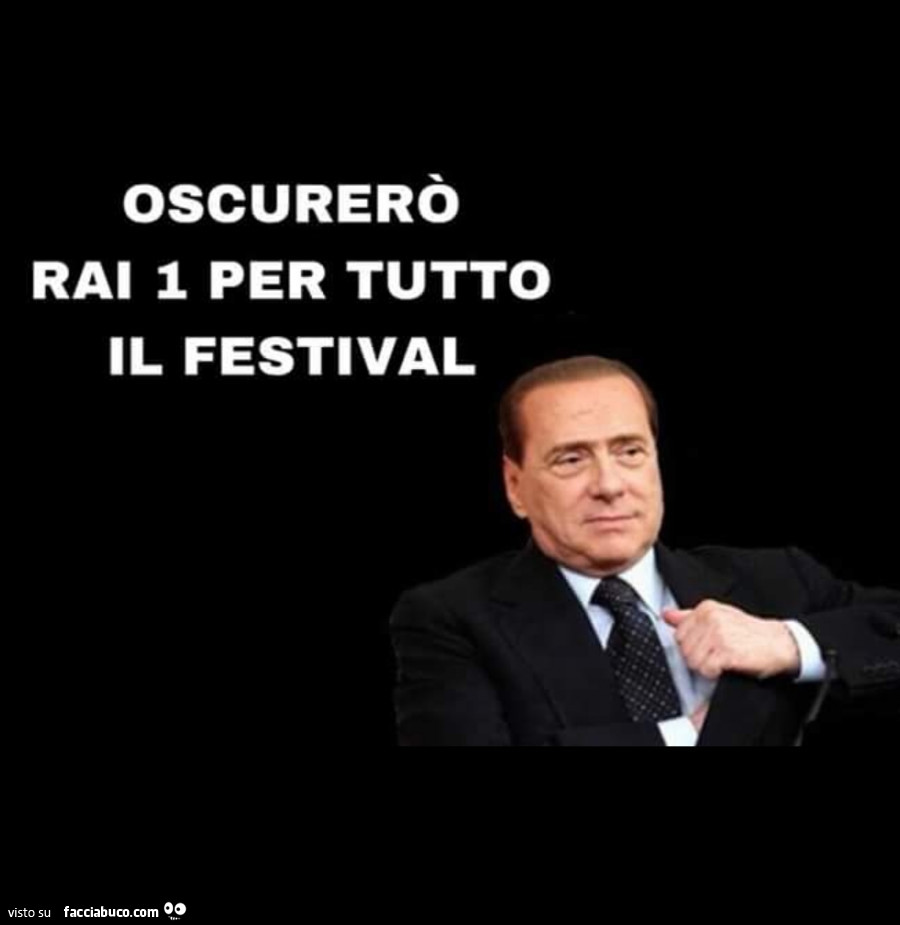 Oscurerò rai 1 per tutto il festival