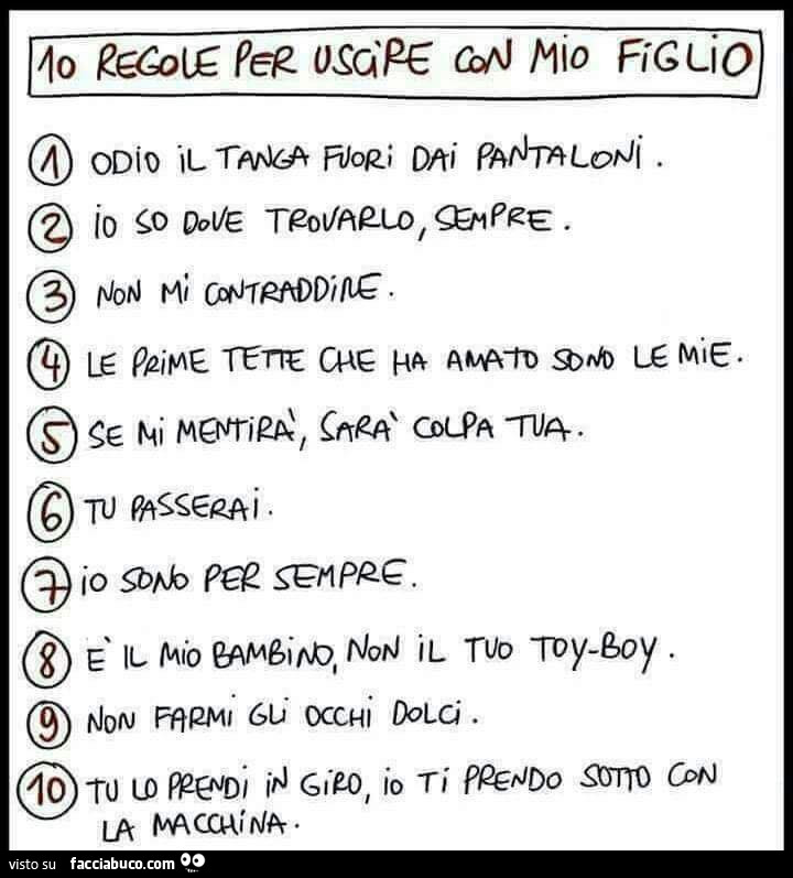 10 regole per uscire con mio figlio