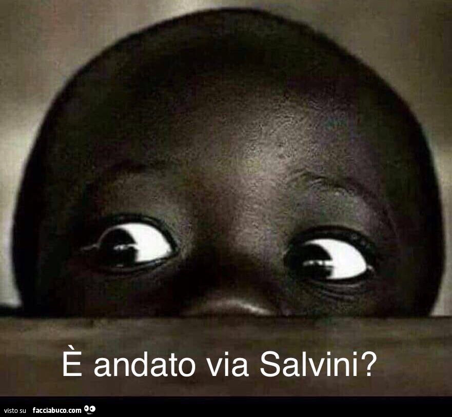 Bimbo di colore: è andato via Salvini?