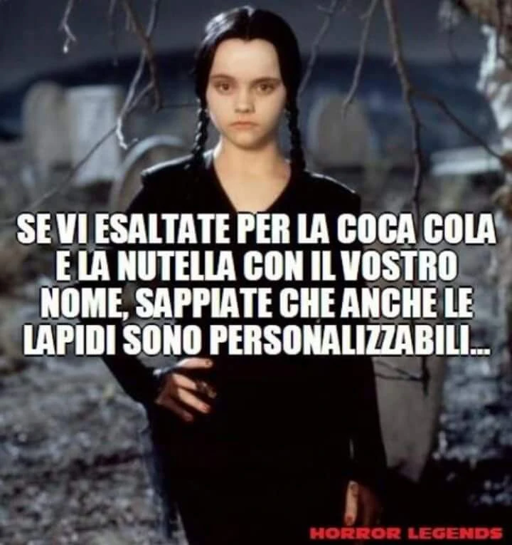 Coca cola nutella e lapidi