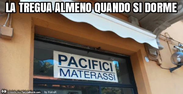 La tregua almeno quando si dorme