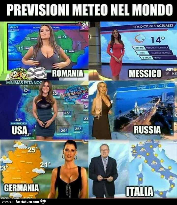 Previsioni meteo nel mondo condiviso da DockPsy ...