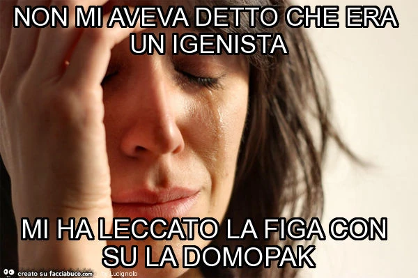 Non mi aveva detto che era un igenista mi ha leccato la figa con su la domopak