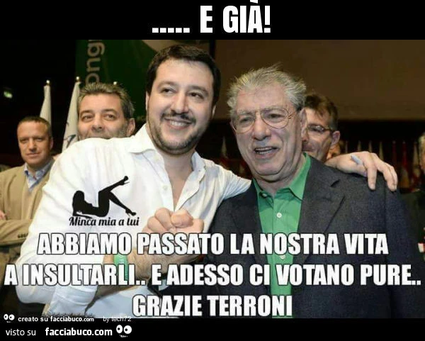 E già. Abbiamo passato la nostra vita a insultarli e adesso ci votano pure&hellip; grazie terroni