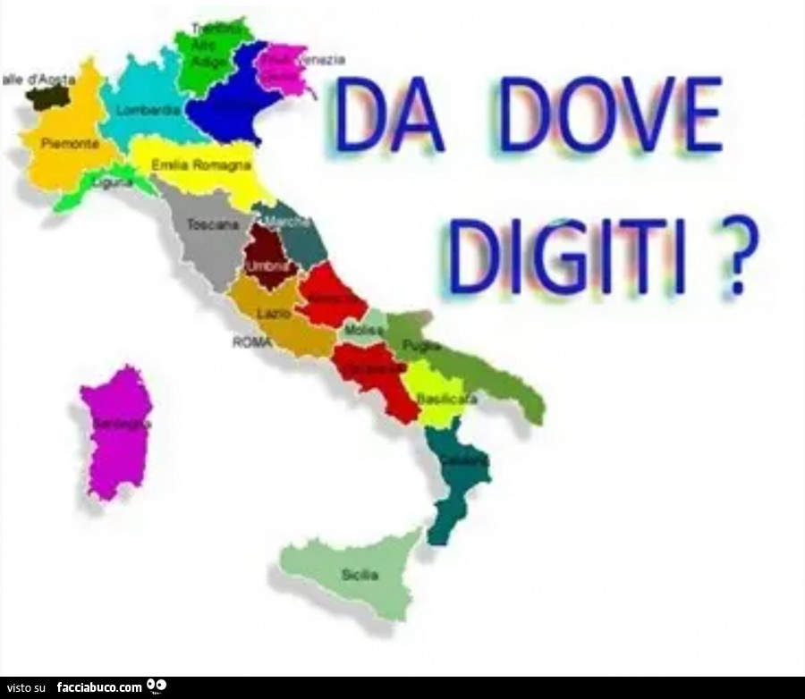 Da dove digiti?