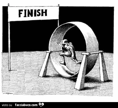 Correndo sulla ruota. Finish