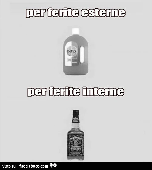 Per ferite esterne. Per ferite interne