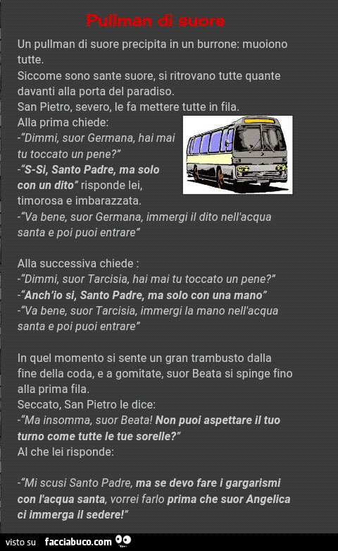 Pullman di suore