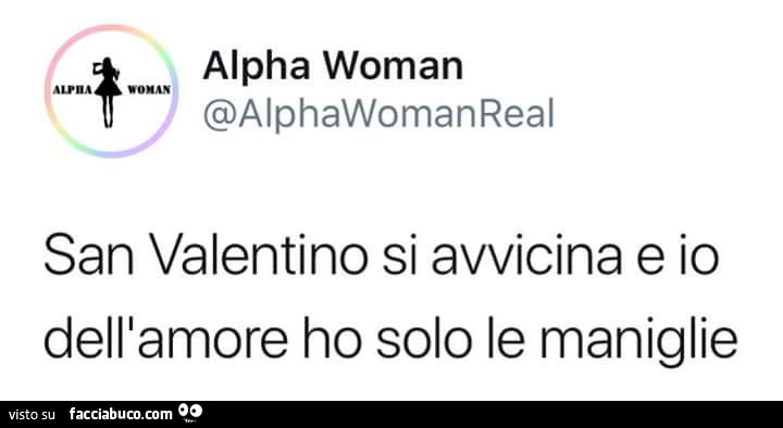 San Valentino si avvicina e io dell'amore ho solo le maniglie