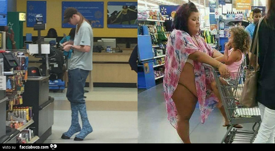 Strani modi di vestirsi al supermercato