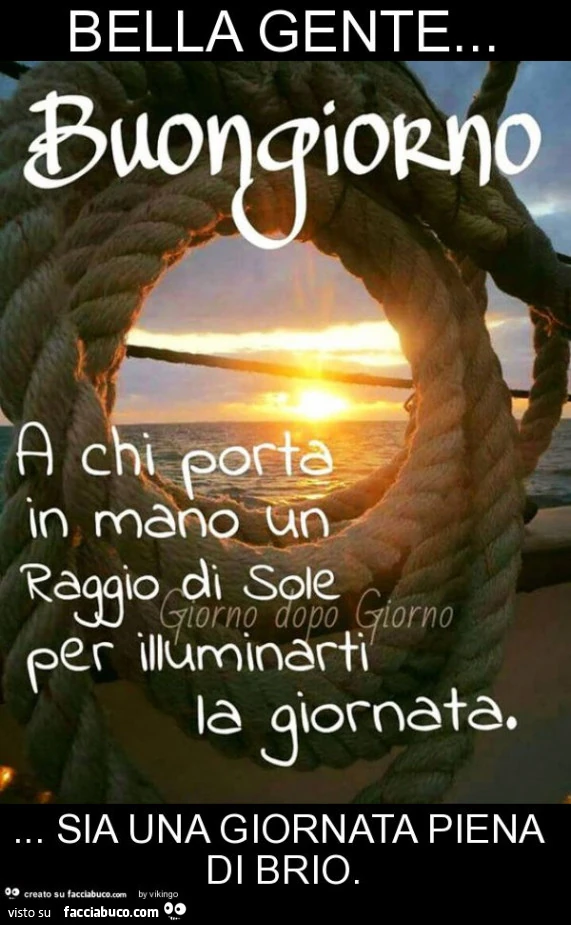 Bella gente&hellip; sia una giornata piena di brio