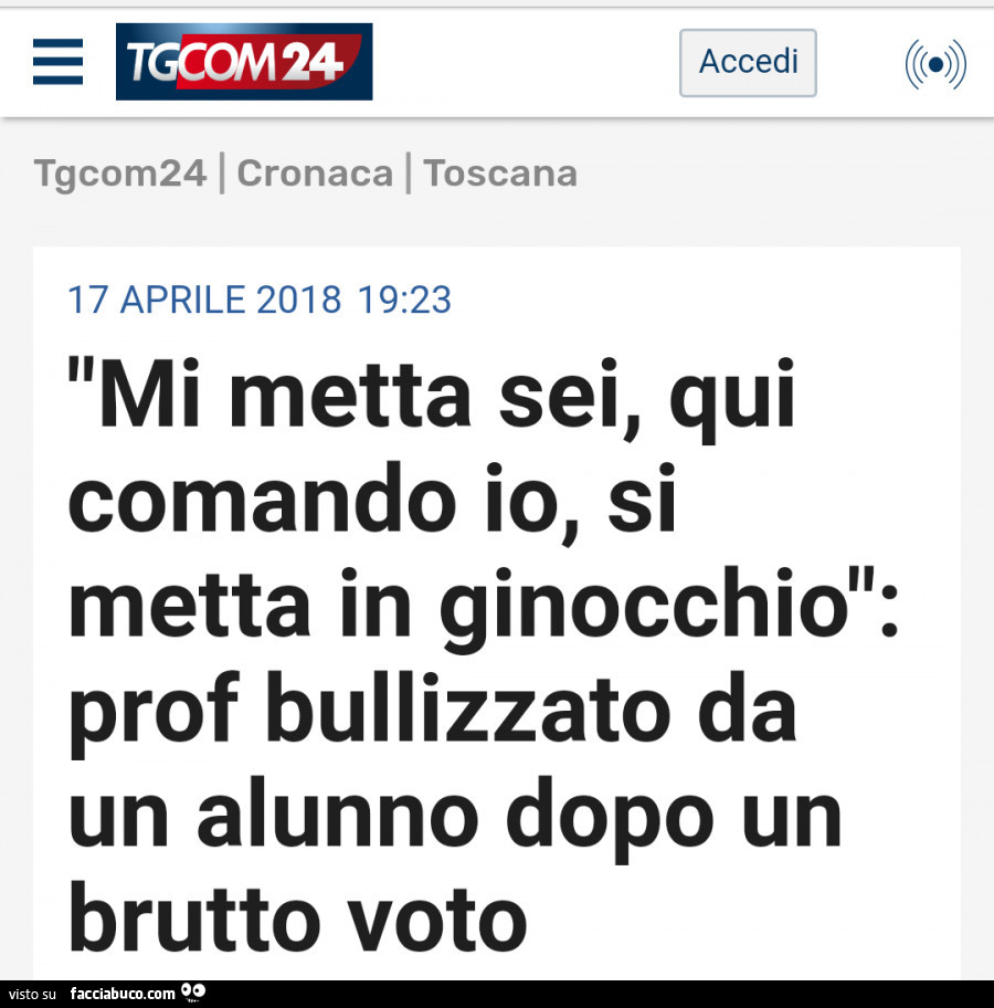 Mi metta sei, qui comando io, si metta in ginocchio: prof bullizzato da un alunno dopo un brutto voto