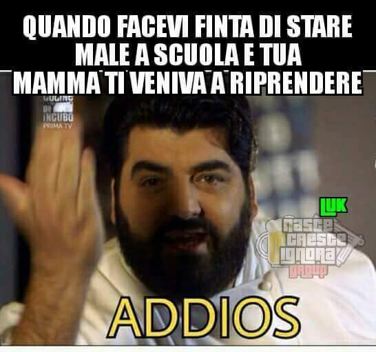 Quando facevi finta di stare male a scuola e tua mamma ti veniva a prendere