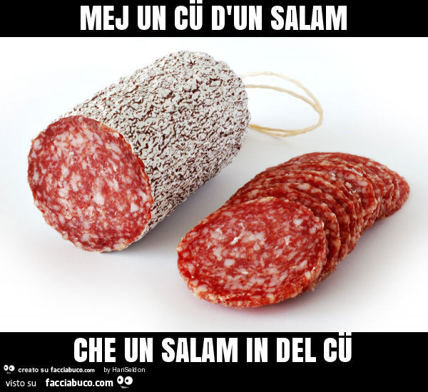 Mej un cÜ d'un salam che un salam in del cÜ