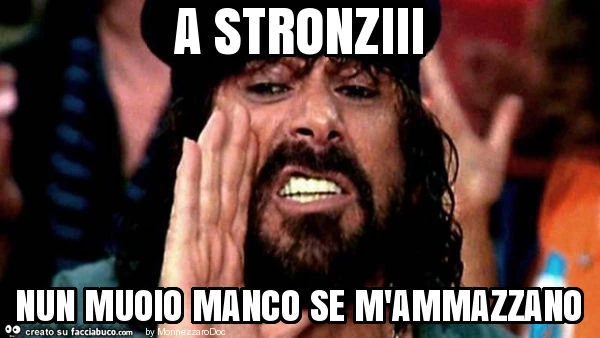 A stronziii nun muoio manco se m'ammazzano