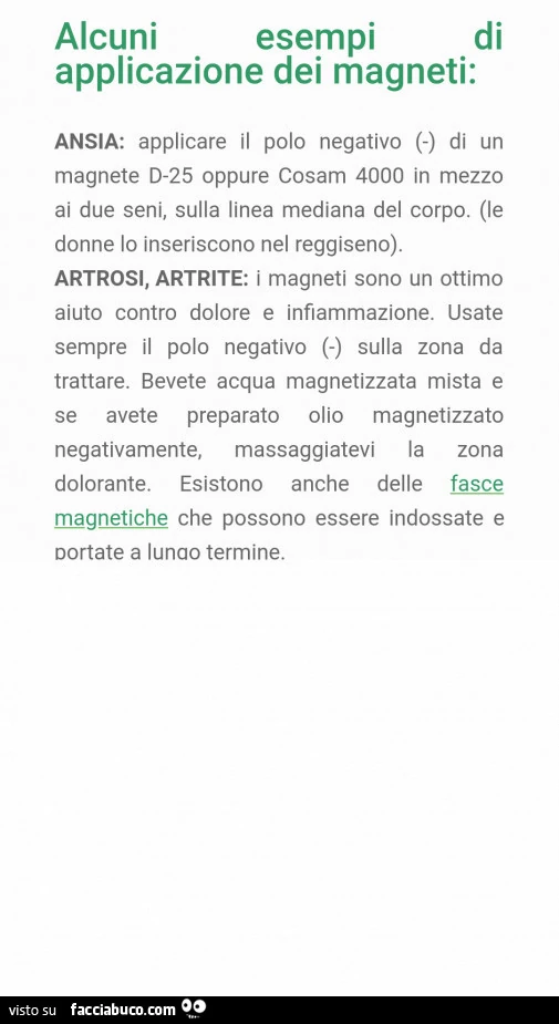 Alcuni esempi di applicazione dei magneti