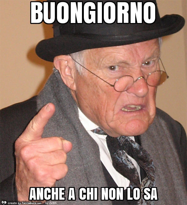 Buongiorno anche a chi non lo sa
