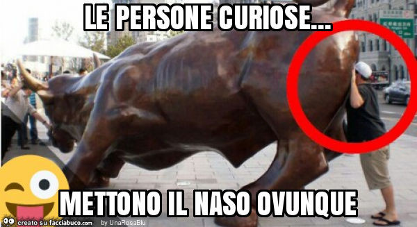 Le persone curiose… mettono il naso ovunque