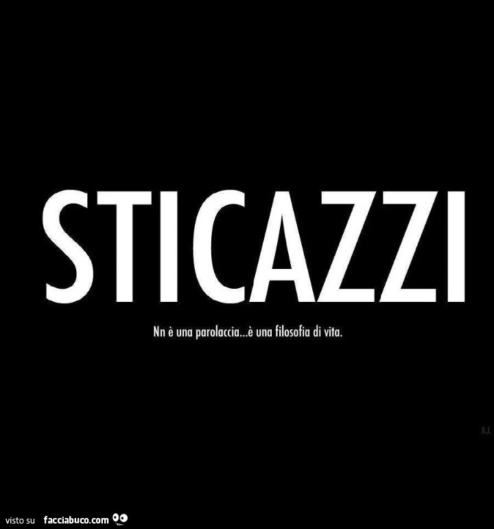 Sticazzi Non E Una Parolaccia E Una Filosofia Di Vita Condiviso Da Loco Facciabuco Com