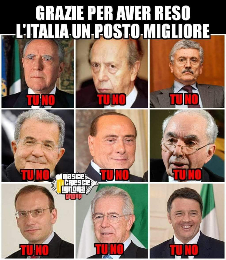 Grazie per aver reso Italia un posto migliore