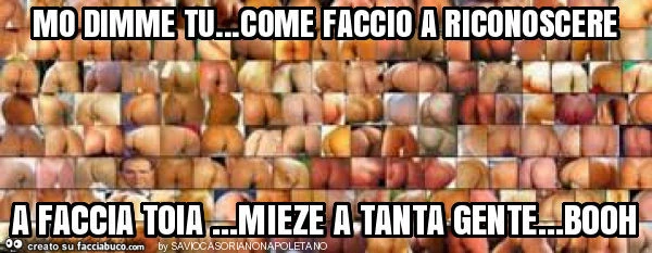 Mo dimme tu&hellip; come faccio a riconoscere a faccia toia&hellip; mieze a tanta gente&hellip; booh