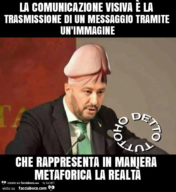 La comunicazione visiva è la trasmissione di un messaggio tramite un'immagine che rappresenta in maniera metaforica la realtà