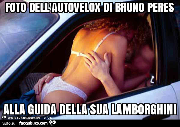Foto dell'autovelox di bruno peres alla guida della sua lamborghini