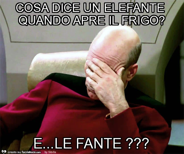 Cosa dice un elefante quando apre il frigo? E&hellip; le fante?
