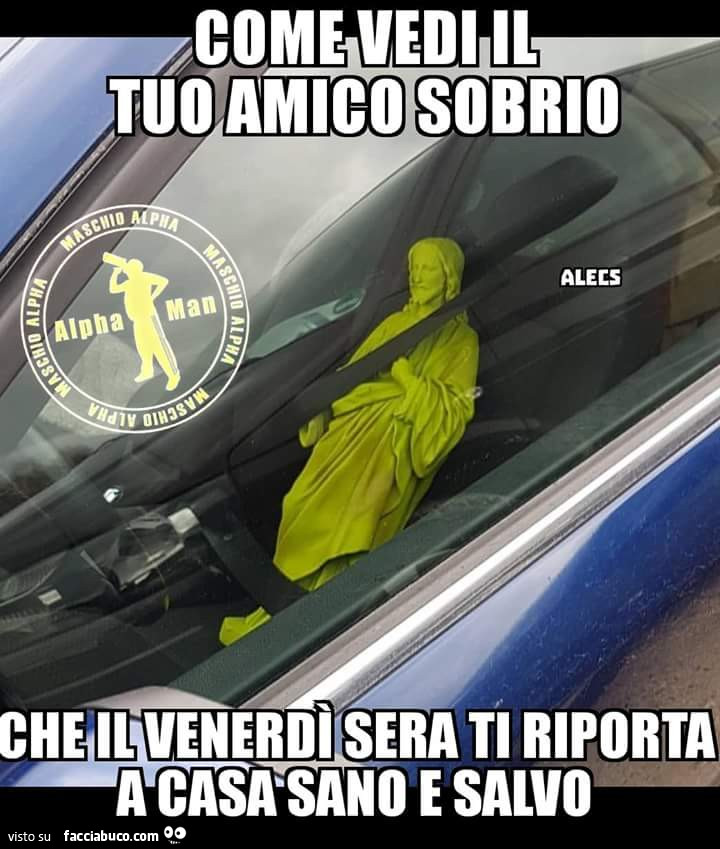 Come vedi il tuo amico sobrio che il venerdì sera ti riporta a casa sano e salvo