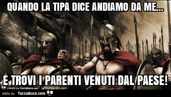 Quando la tipa dice andiamo da me&hellip; e trovi i parenti venuti dal paese