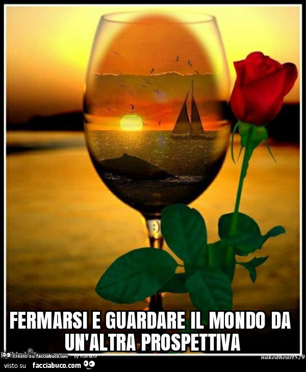 Fermarsi e guardare il mondo da un'altra prospettiva