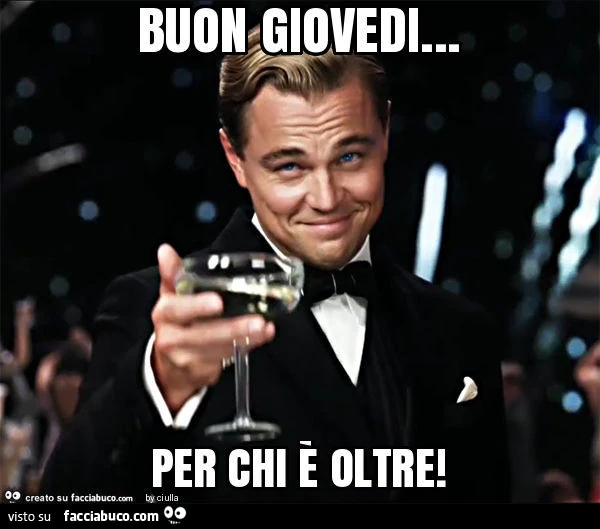 Buon giovedi&hellip; per chi è oltre