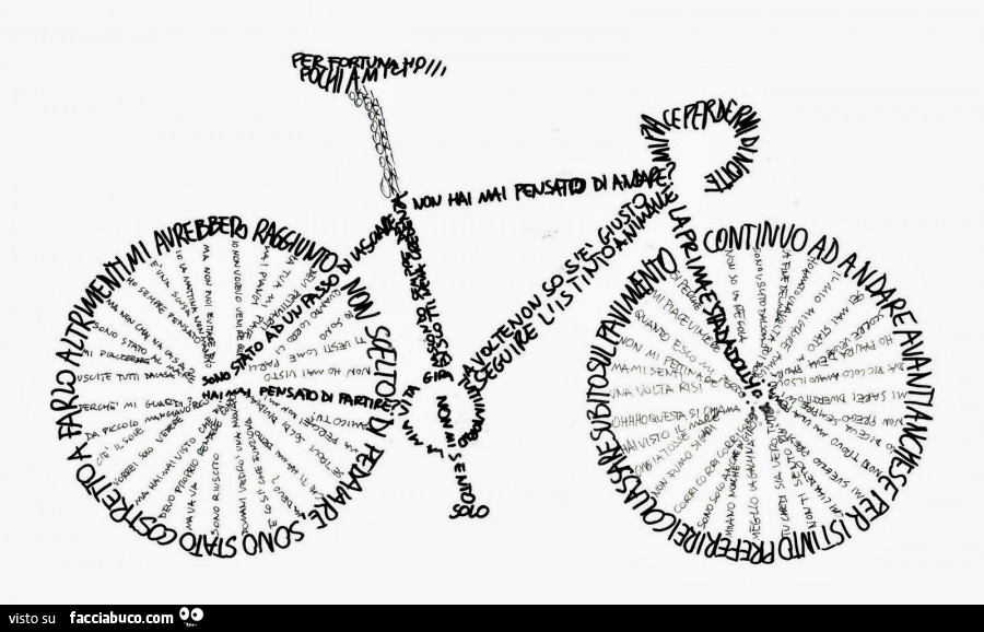 Bicicletta di scritte